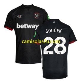 Camisolas de futebol West Ham United SOUCEK 28 Equipamento Alternativa 2024/25 Manga Curta